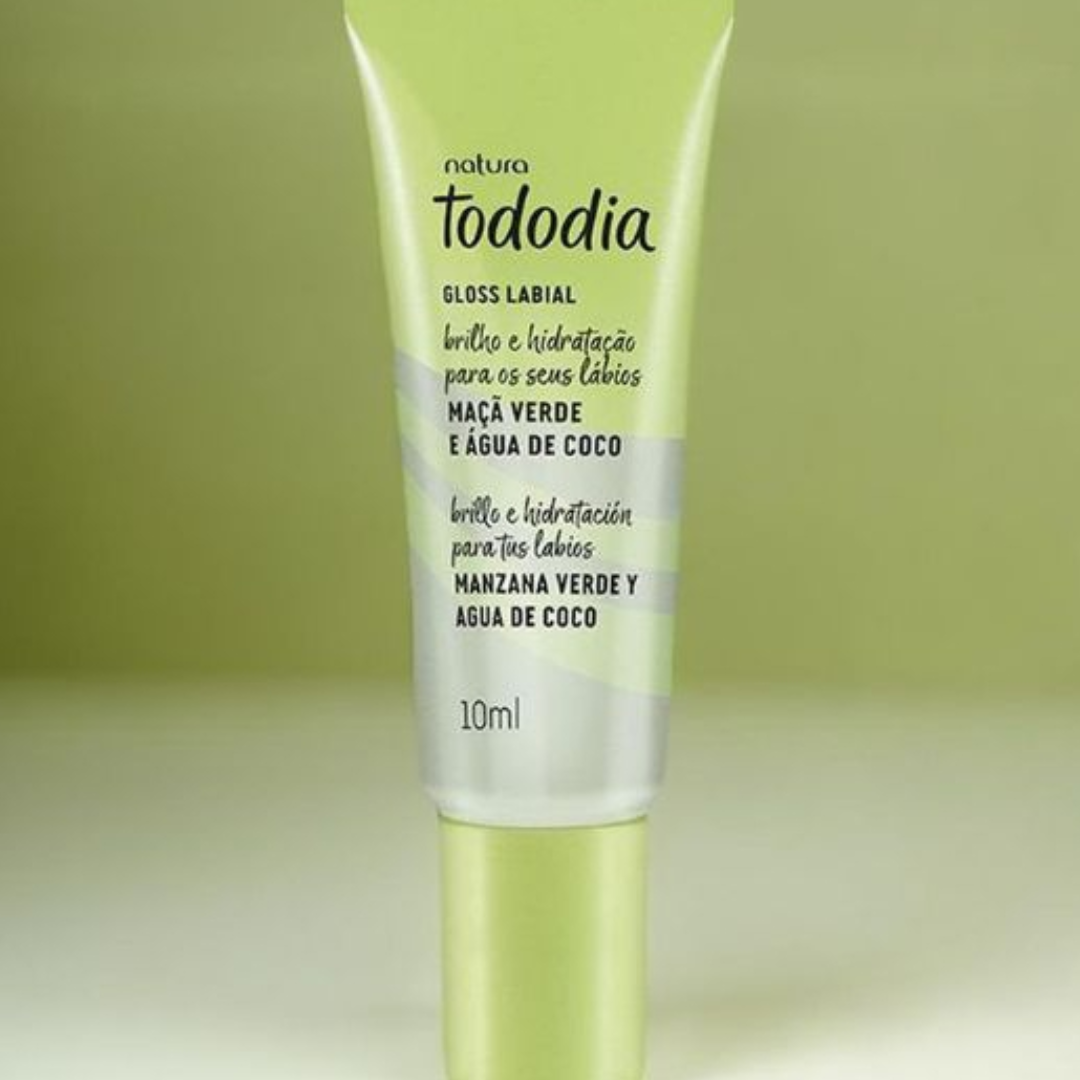 Tododia Green Apple & Coconut Water Lip Gloss 10ml Natura