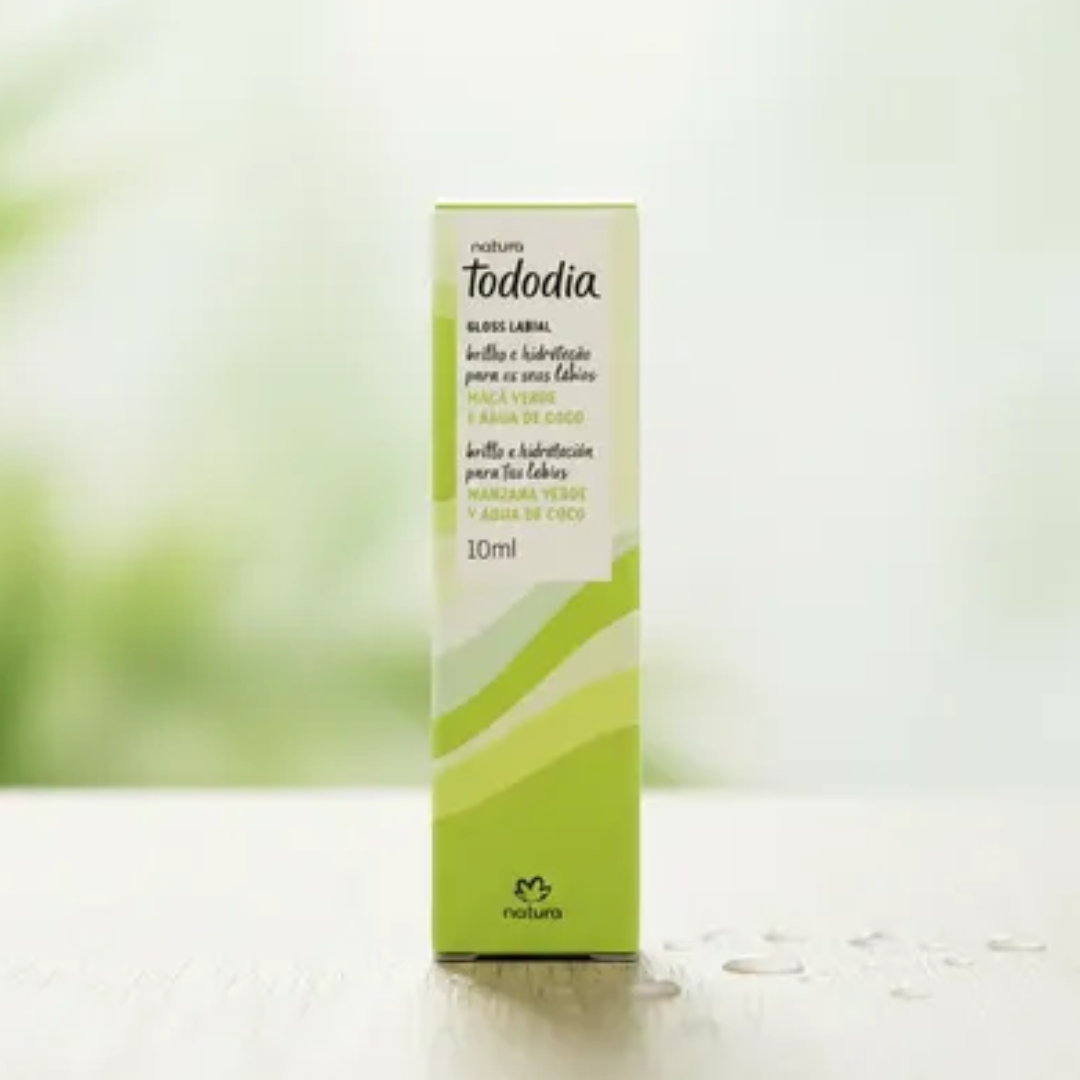 Tododia Green Apple & Coconut Water Lip Gloss 10ml Natura