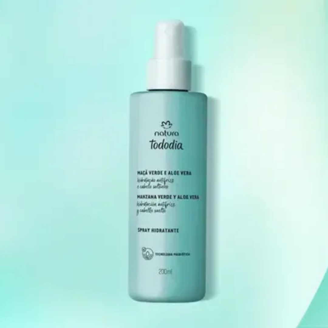 Tododia Maça Verde Babosa Aloe Vera Moisturizing Hair Spray 200ml Natura