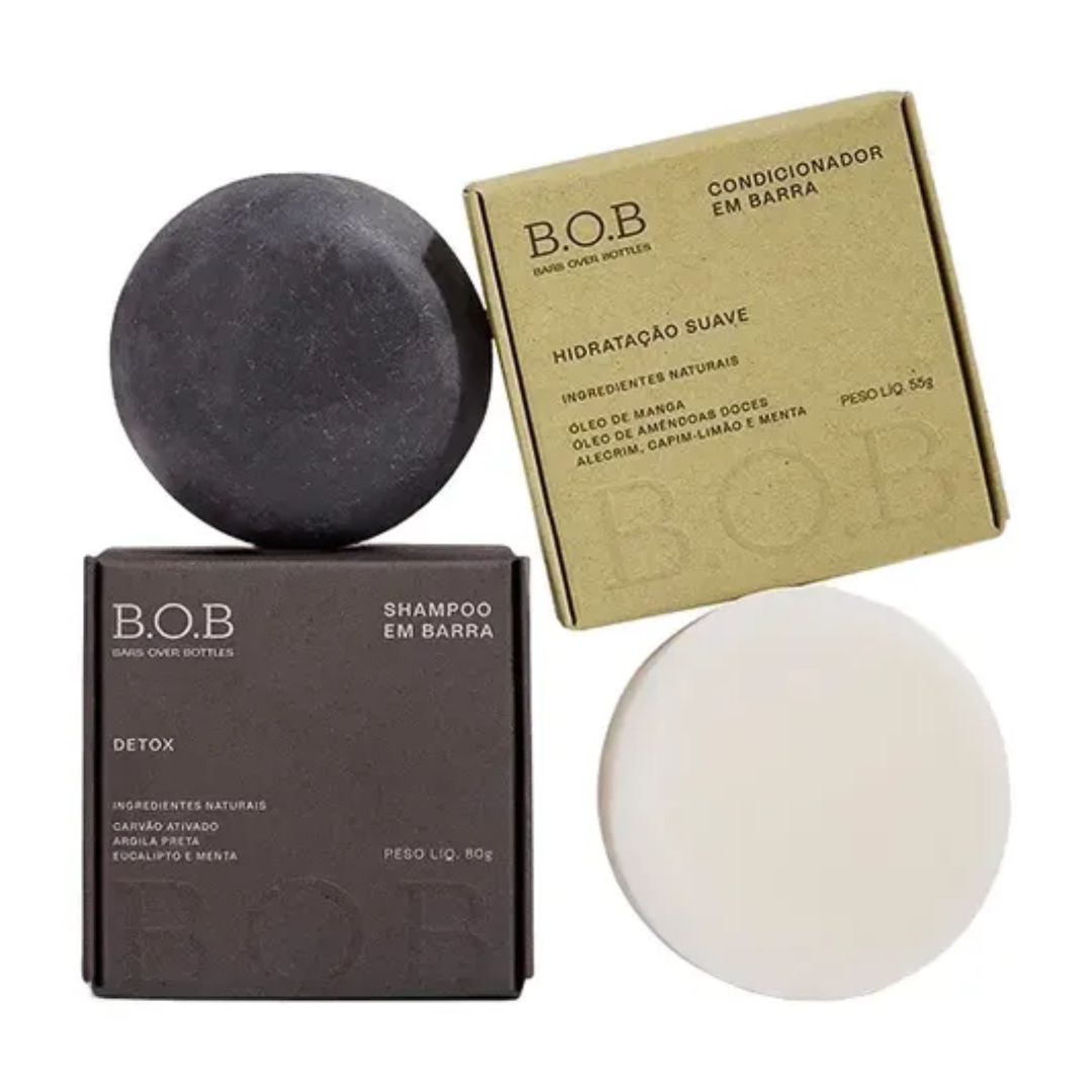 Bars Over Bottles Natural Anti-Dandruff Shampoo & Conditioner Kit B.O.B