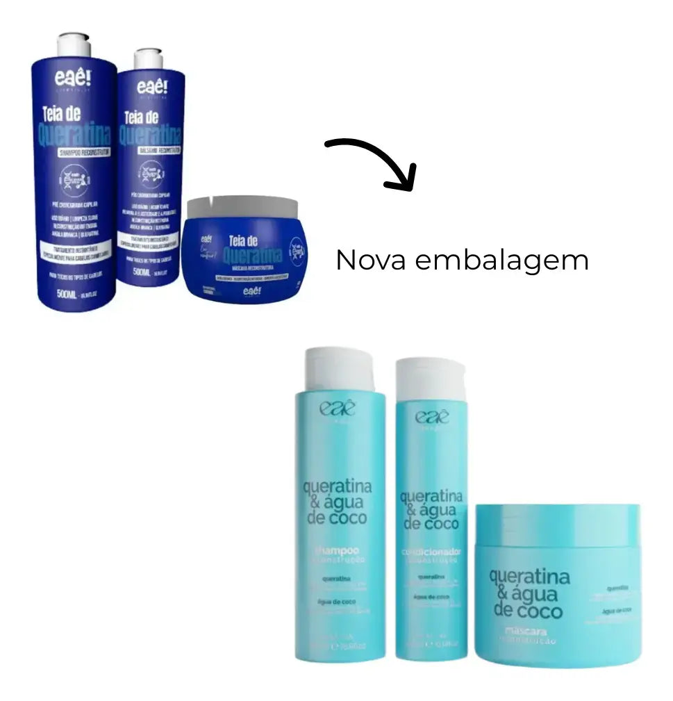 Keratin & Coconut Water – Intense Reconstruction Kit - Eaê Cosmetics