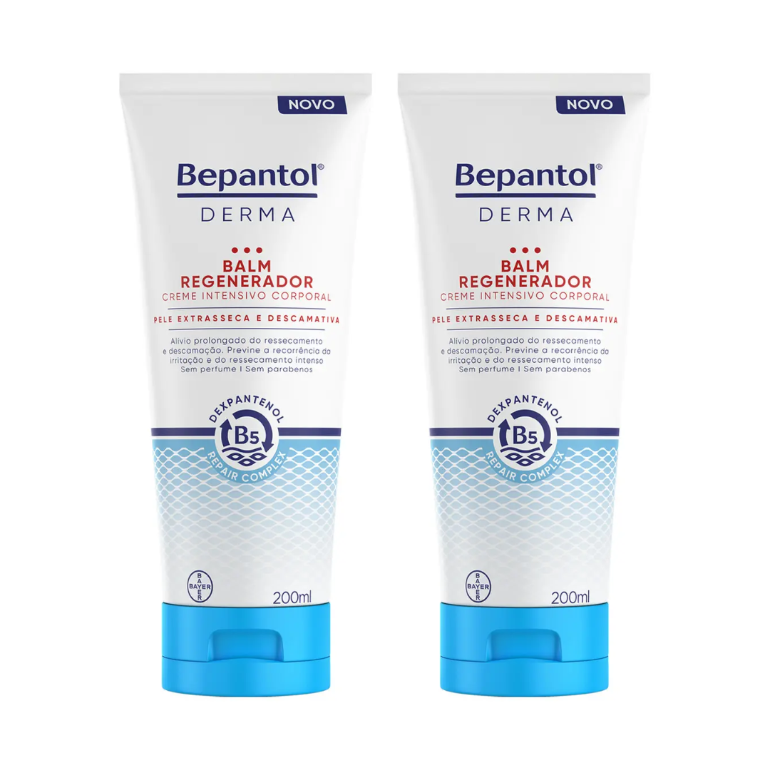 Lot of 2 Bepantol Derma Regenerating Balm Extra Dry & Flaky Skin 200ml