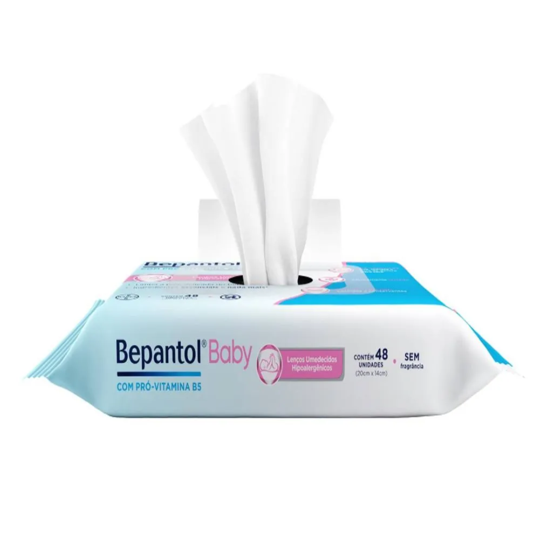 Lot of 5 Bepantol Baby Hypoallergenic Wet Wipes 48 Count