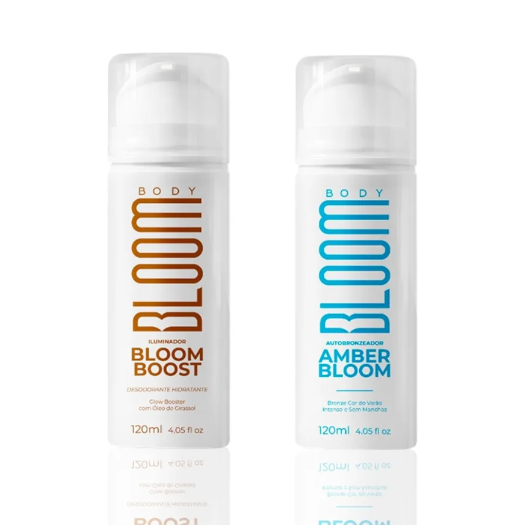 Glow & Bronze Amber Self-Tanner + BloomBoost Kit 2x120ml Bloom Body