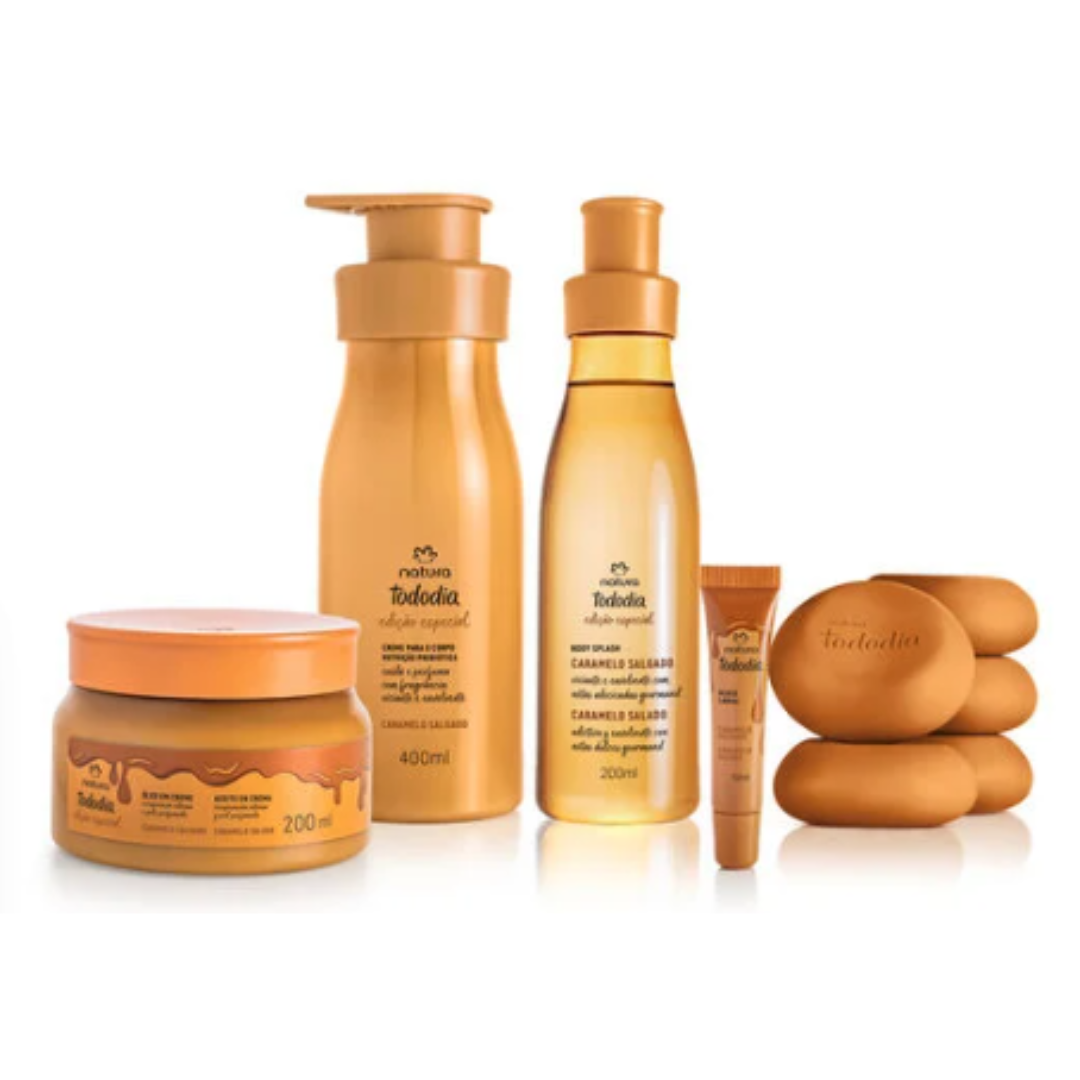 Tododia Caramelo Salted Caramel Body Care Set Vegan Cruelty-Free Kit Natura