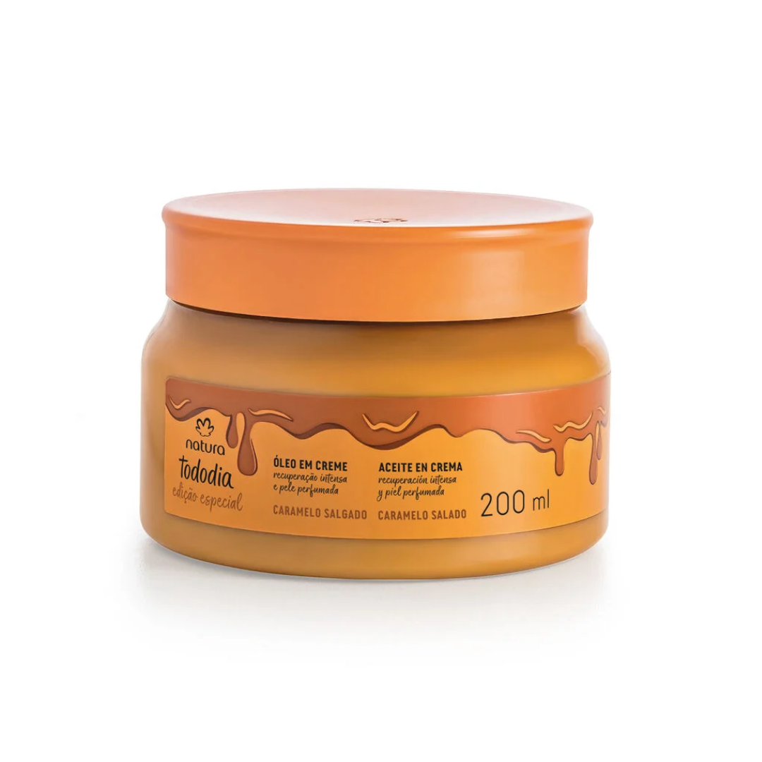 Caramelo Tododia Salted Caramel Body Oil Cream Nourishing Care 200ml Natura