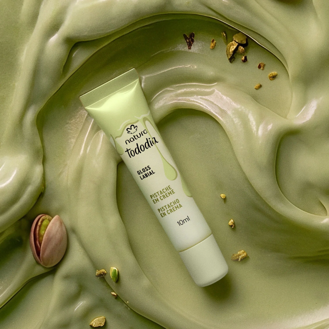 Tododia Pistachio Cream Lip Gloss 24h Hydration 10ml Natura