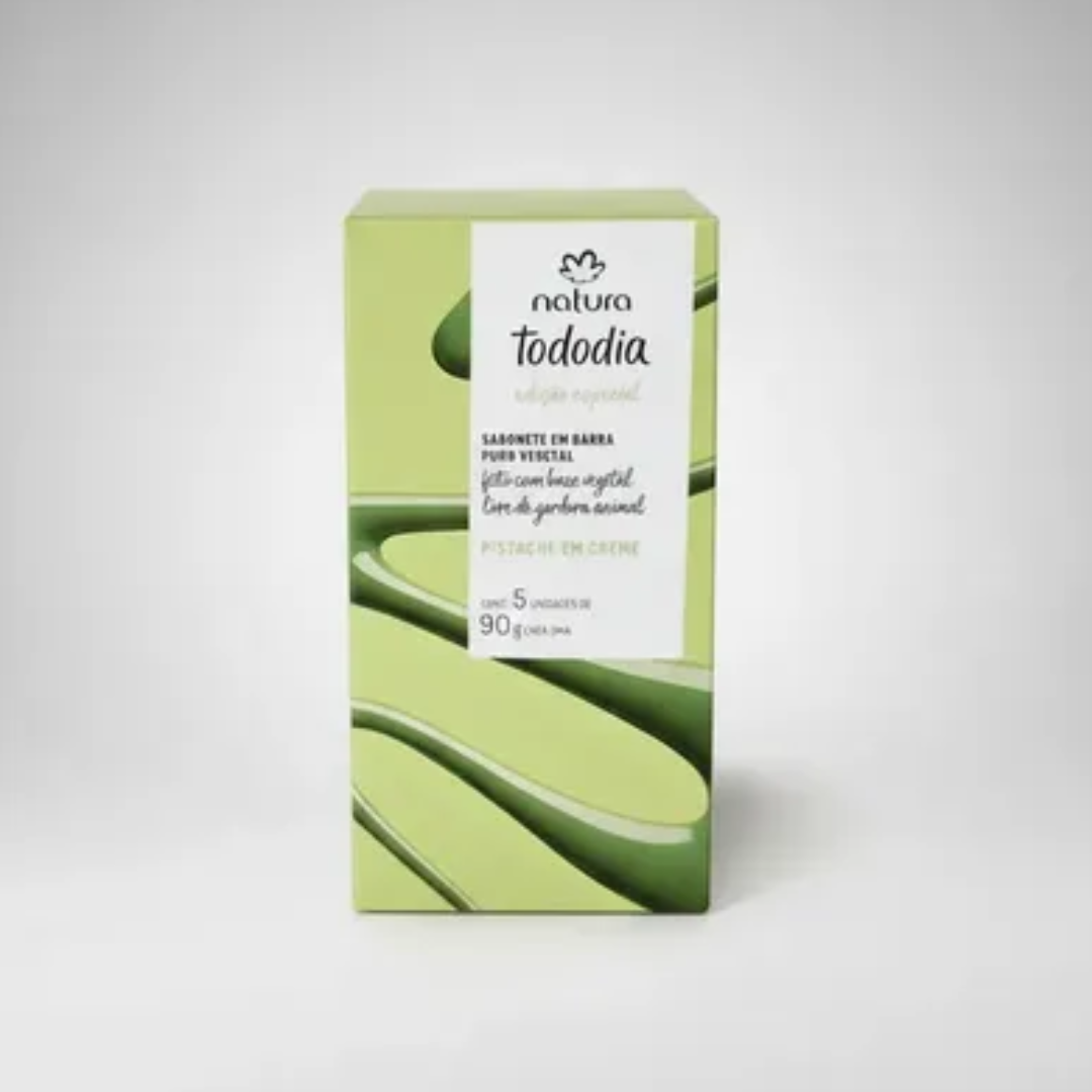 Pistache Tododia Pistachio Cream Soap Bars Vegan Care 5x90g Natura