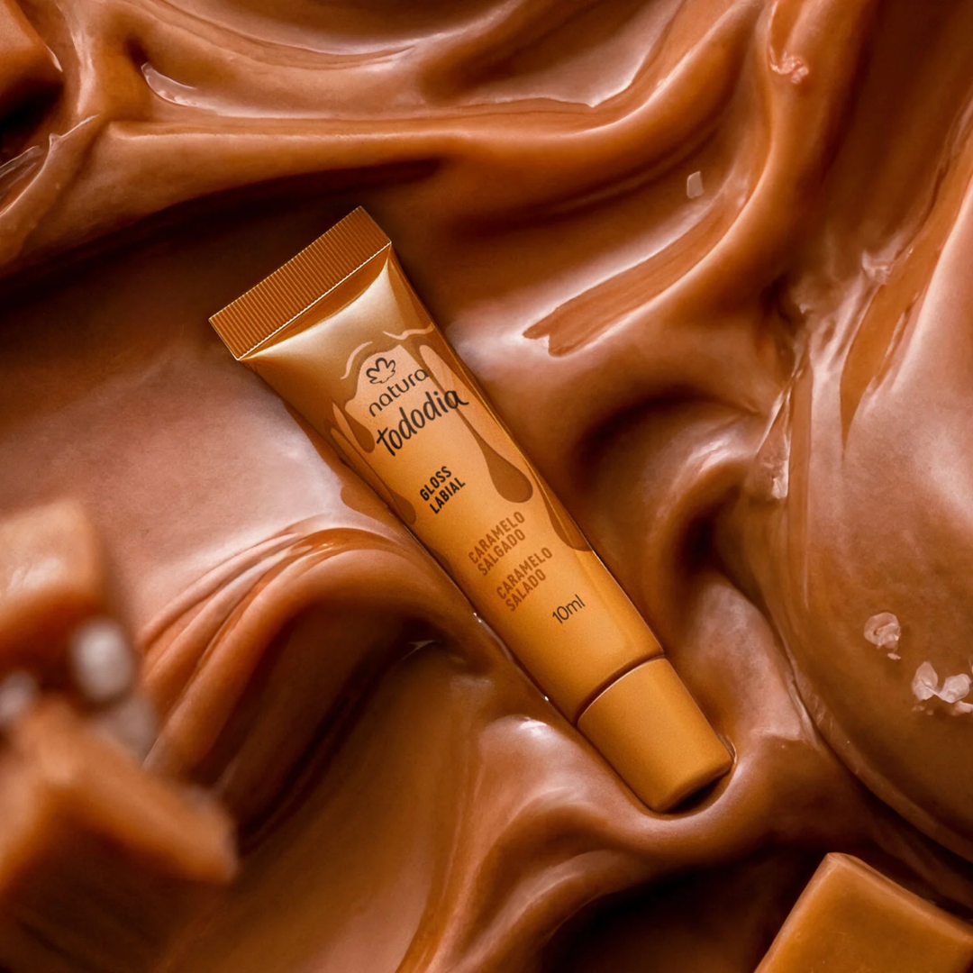 Caramelo Tododia Salted Caramel Lip Gloss 24h Hydration 10ml Natura