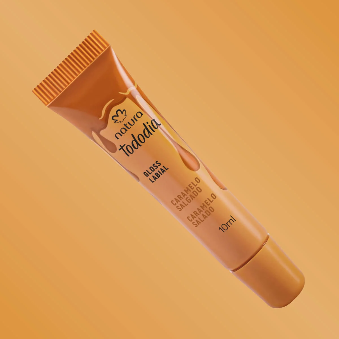 Caramelo Tododia Salted Caramel Lip Gloss 24h Hydration 10ml Natura