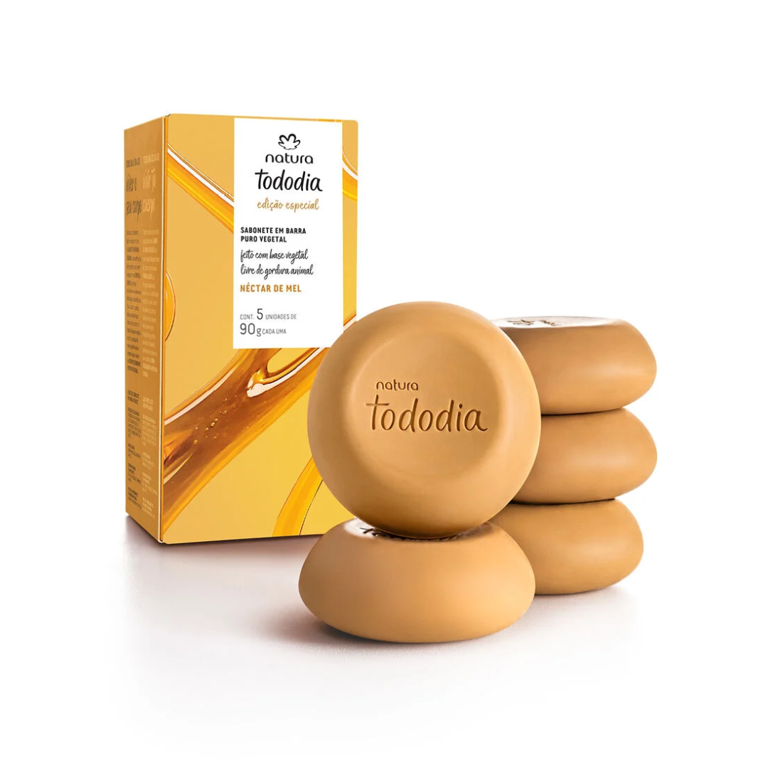 Tododia Honey Nectar Soap Bars Vegan & Fragrant Skin Care 5x100g Natura
