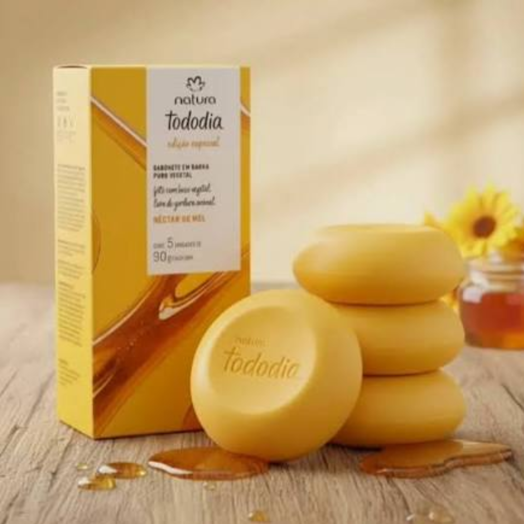 Tododia Honey Nectar Soap Bars Vegan & Fragrant Skin Care 5x100g Natura