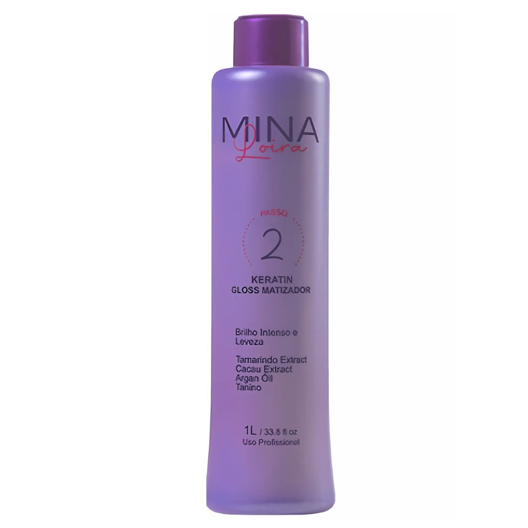 Mina Louca Blond Progressive Brush Hair Straightener Active Gloss 1L Nuance