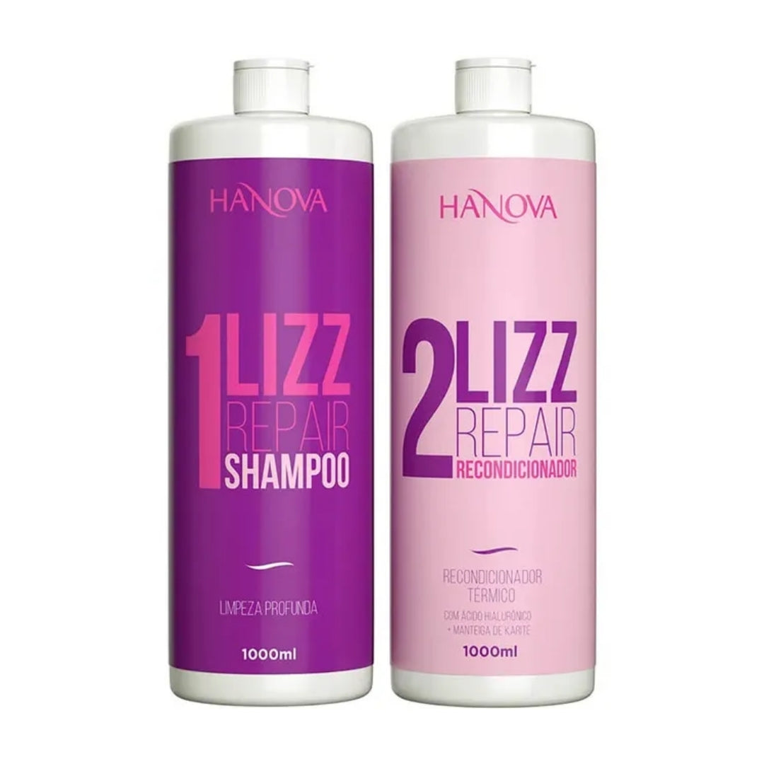 Lizz Repair Progressive Brush Hair Thermal Alignment Kit 2x 1L Hanova