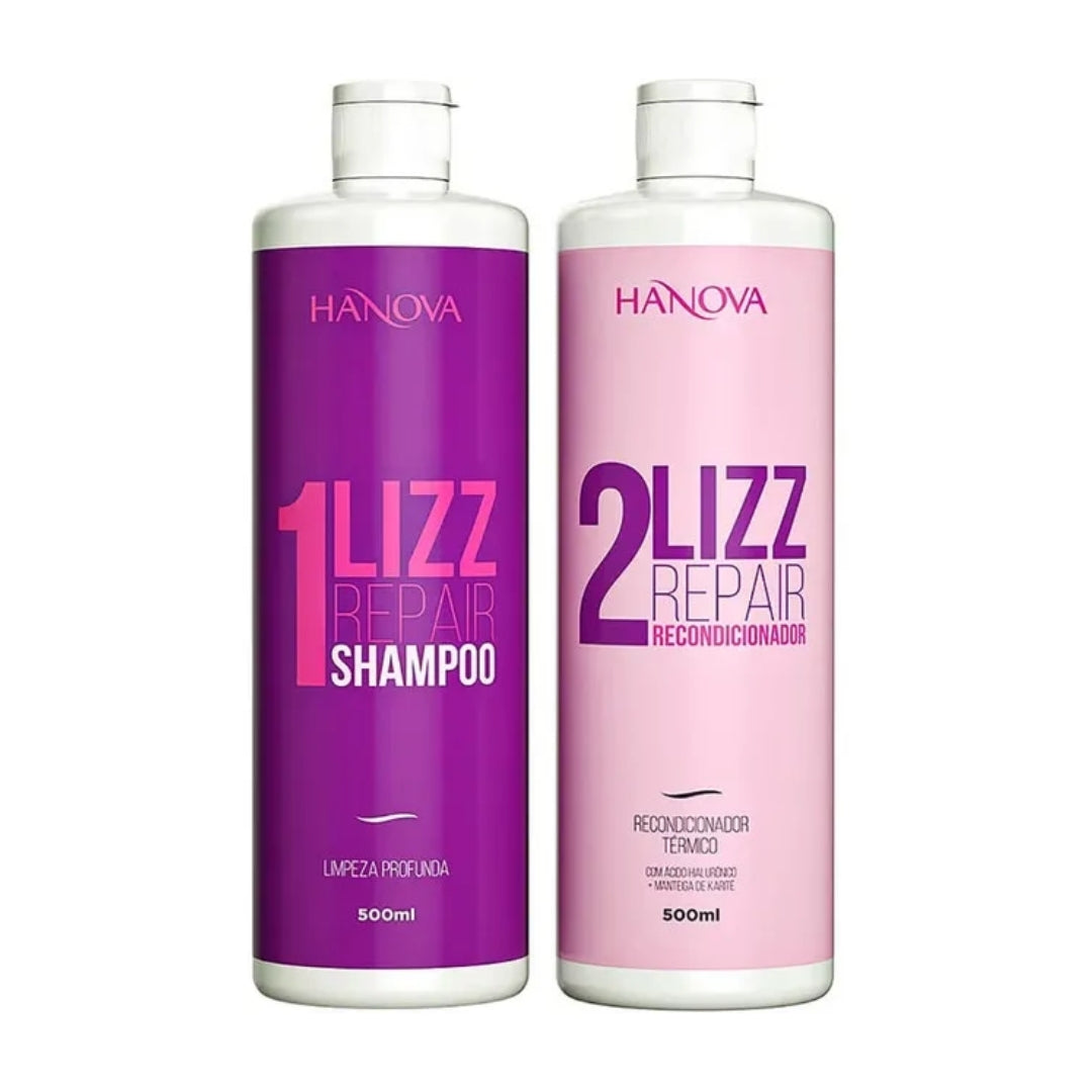 Lizz Repair Progressive Brush Hair Thermal Alignment Kit 2x 500ml Hanova