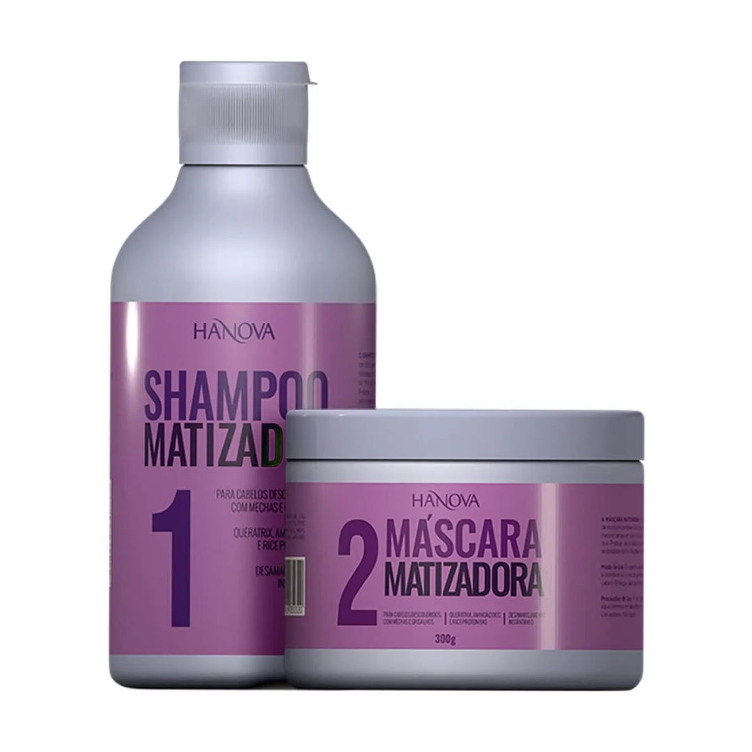 Matizador Platinum Blond Toner Home Care Maintenance Kit 2x 300 Hanova