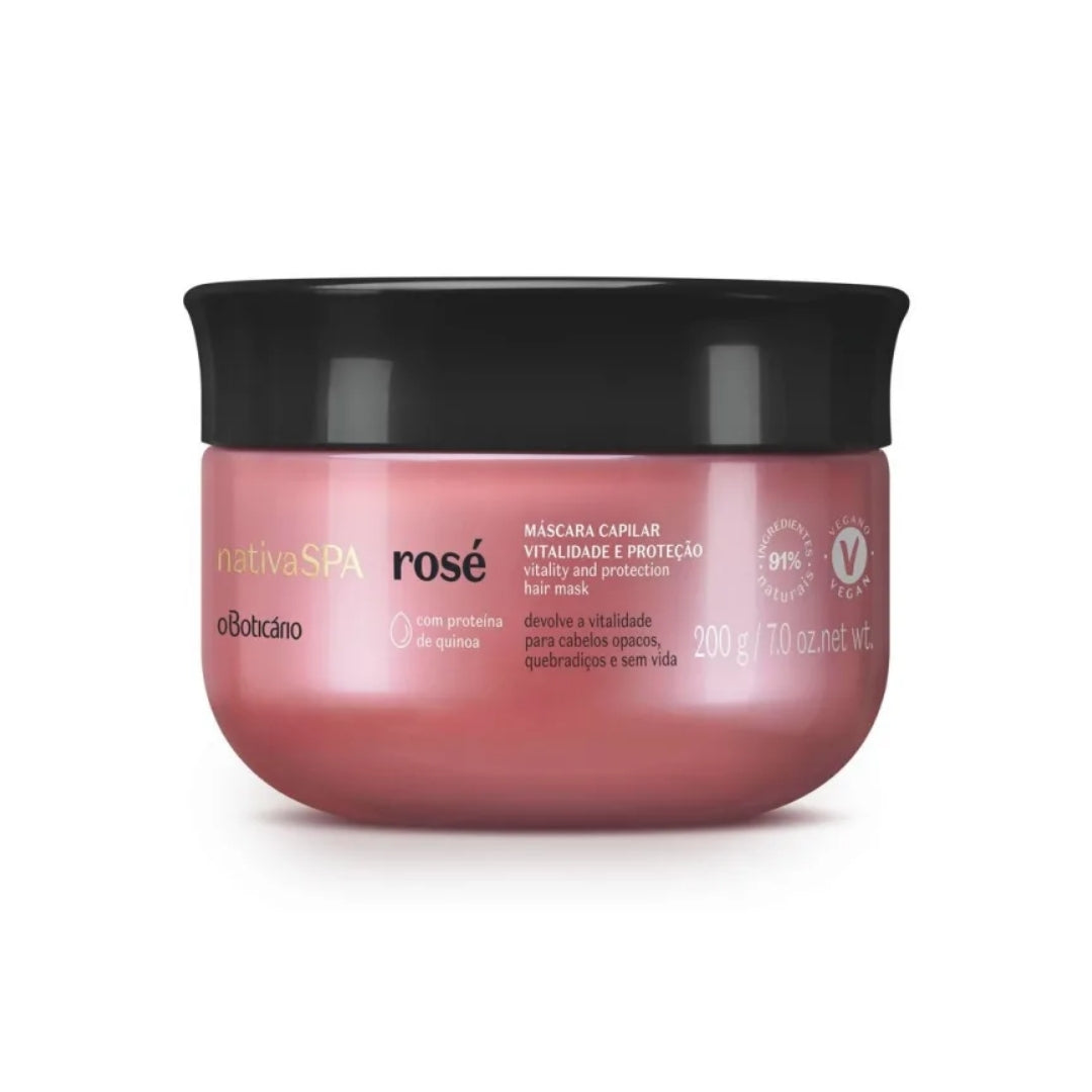 Nativa Spa Rosé Vitality Protection Hair Treatment Mask 200g o Boticário