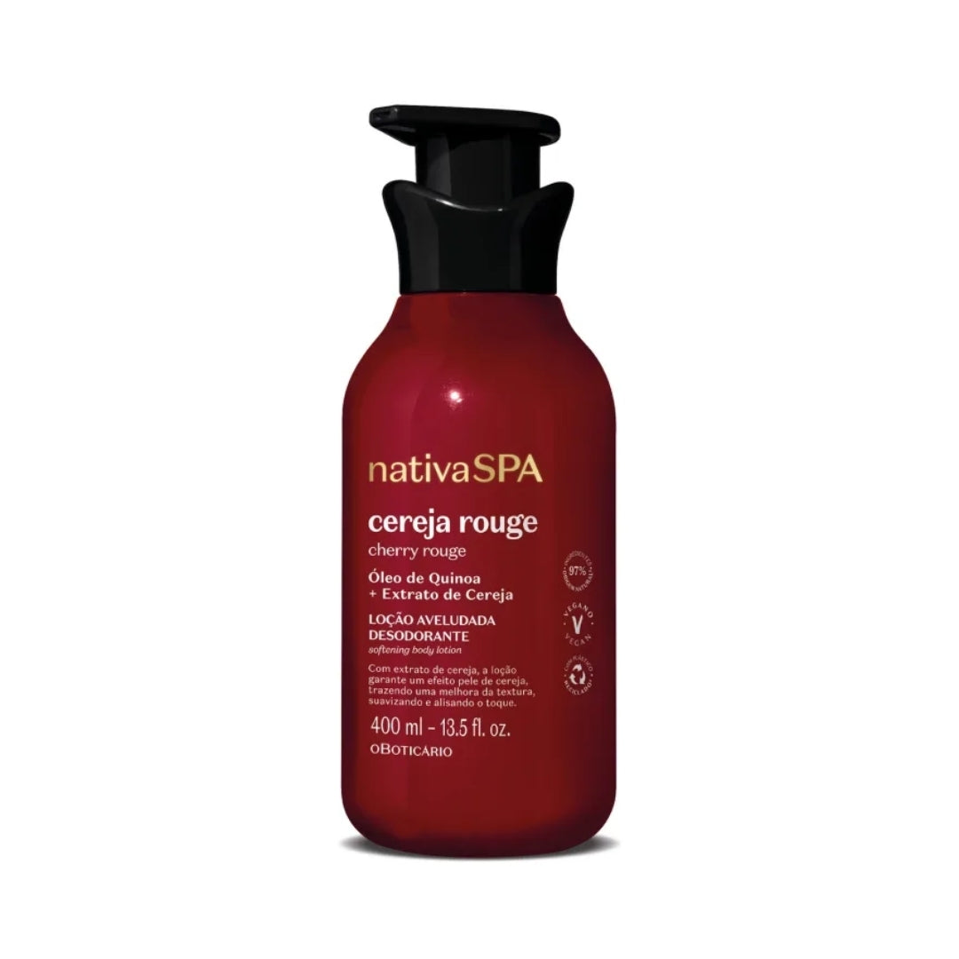 Cereja Cherry Rouge Velvety Deodorant Body Lotion 400ml O Boticário