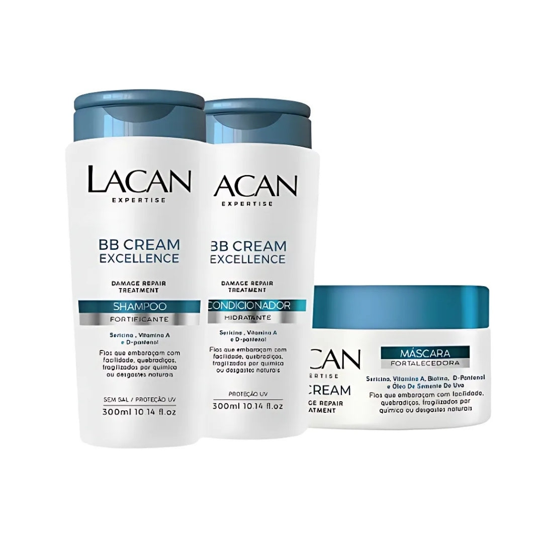 BB Cream Excellence Home Care Hair Treatment Kit 3x 300 Lacan