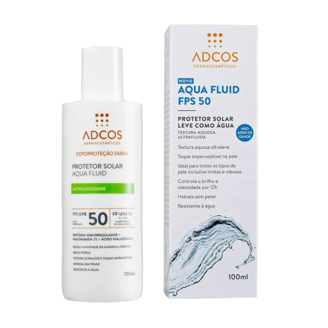 Aqua Fluid Sunscreen Colorless SPF50 Skin Care Protection 100ml Adcos