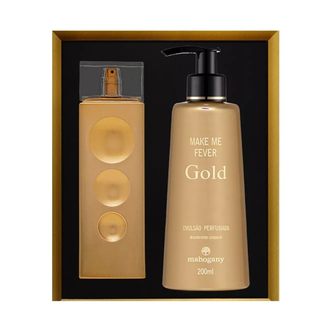 Make Me Fever Gold Deo Parfum Fragance + Body Moisturizer Kit Mahogany