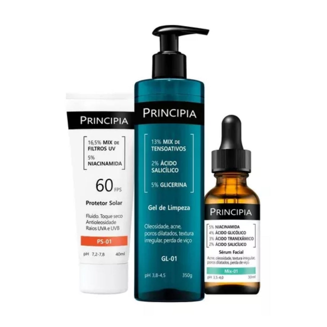 Anti Acne Cleansing Skin Care Daily Protection Treatment Kit Principia