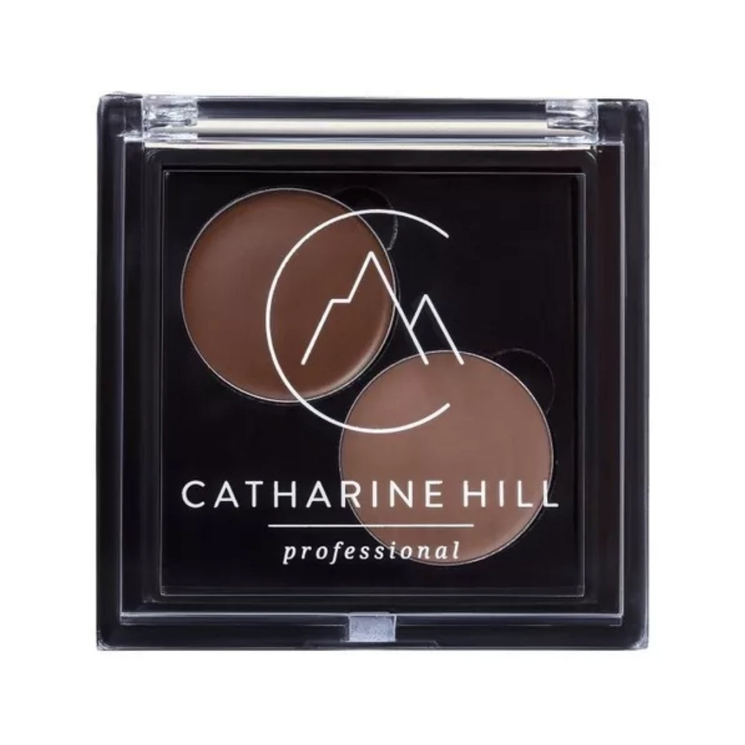 Creamy Eyebrow Shadow Duo Paste Color Brown Makeup 2ml 4g Catharine Hill