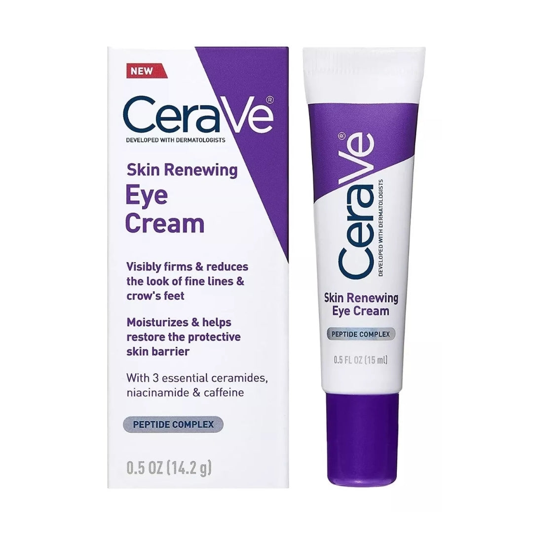 Skin Renewing Anti-wrinkle Eye Cream Caffeine Peptides 15ml Cerave