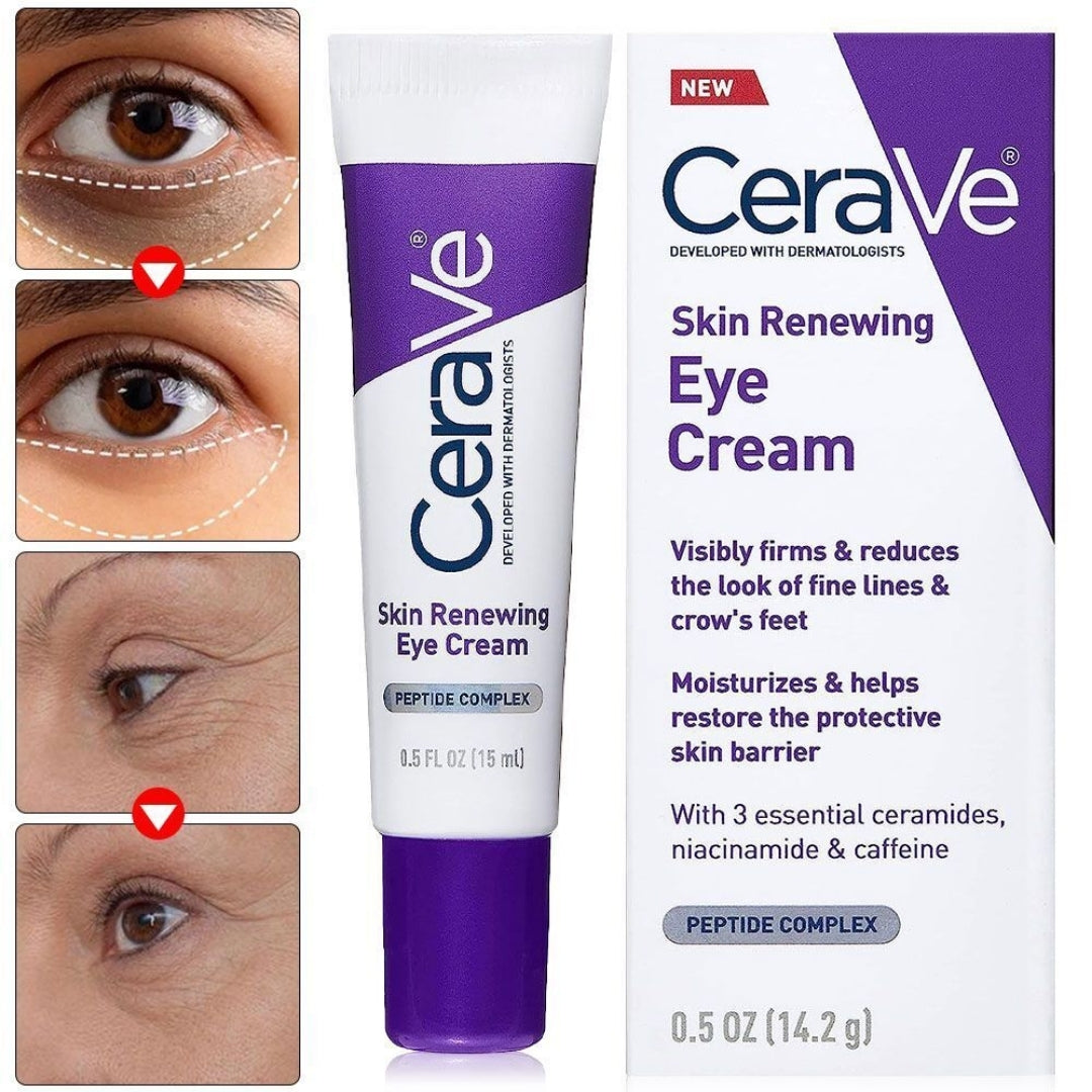 Skin Renewing Anti-wrinkle Eye Cream Caffeine Peptides 15ml Cerave