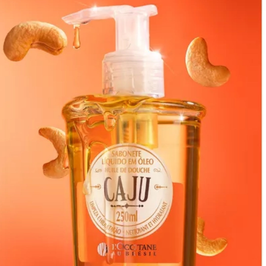 Cashew Oil Body Liquid Soap Brazilian Skin Care 250ml L'occitane
