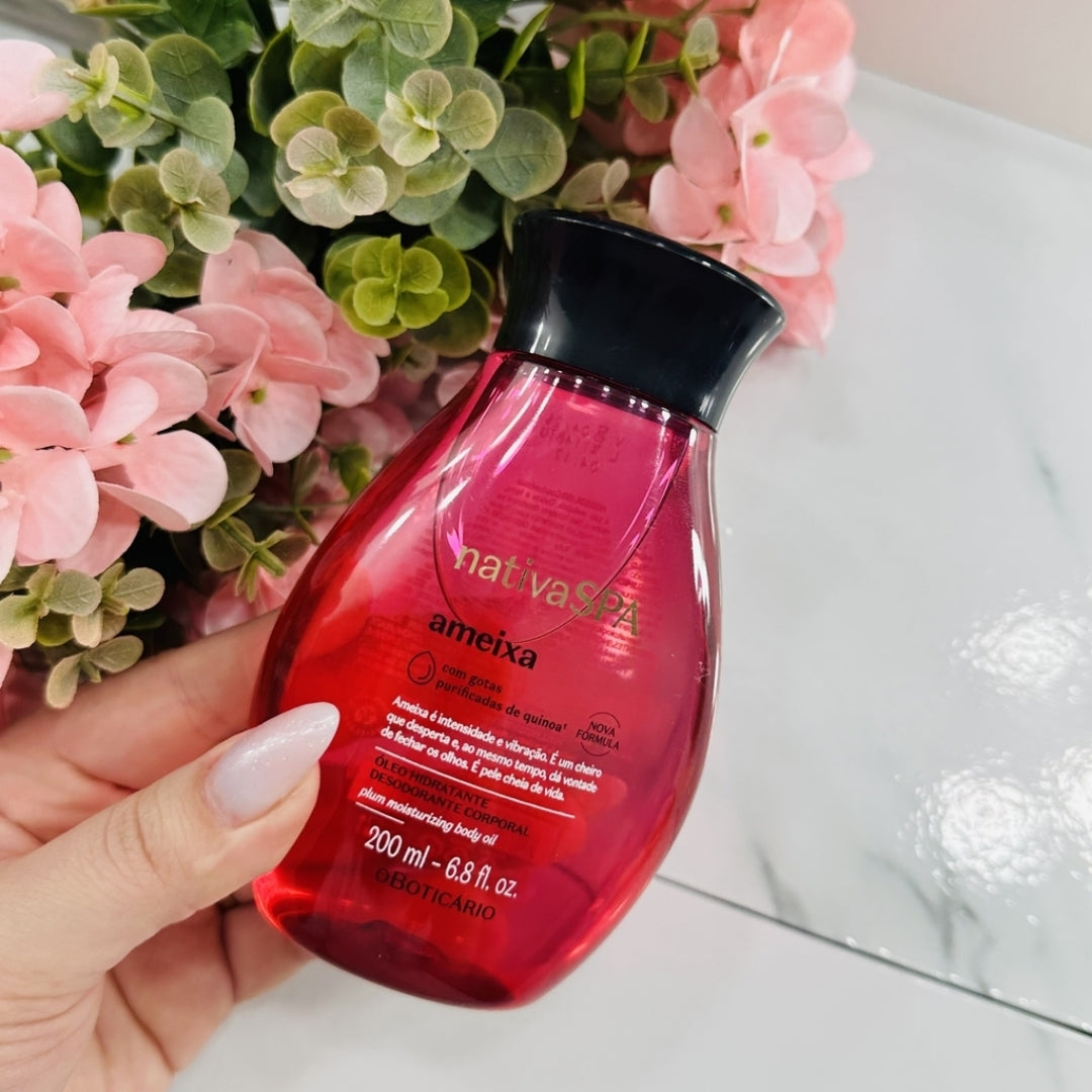 Nativa Spa Plum Body Moisturizing Oil Skin Care Routine 200ml O Boticário