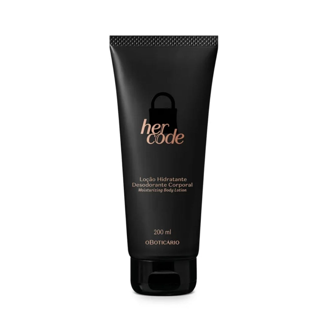 Her Code Body Moisturizing Lotion Woody Fruity Fragance 200ml O Boticário