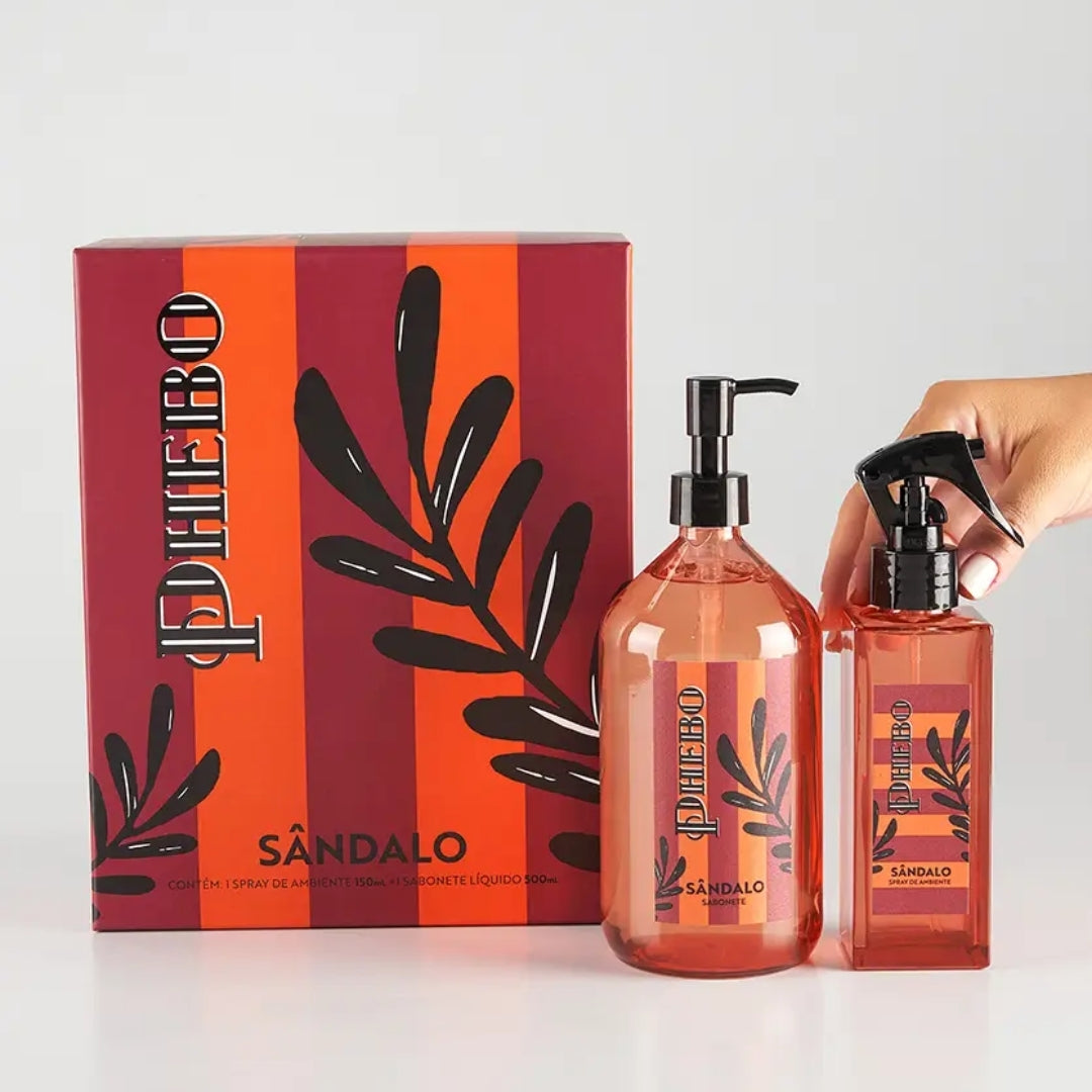 Phebo Sandalo Home Fragance Room Spray + Liquid Body Soap Kit Granado