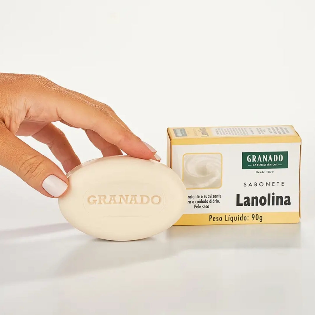 Lot of 10 Lanolin Bar Soap Dry Skin Care Bath Moisturizer 90g Granado