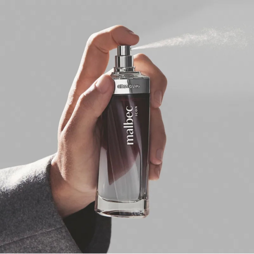 Malbec Icon Deo Cologne Vegan Body Fragance Spray 100ml O Boticário Perfume