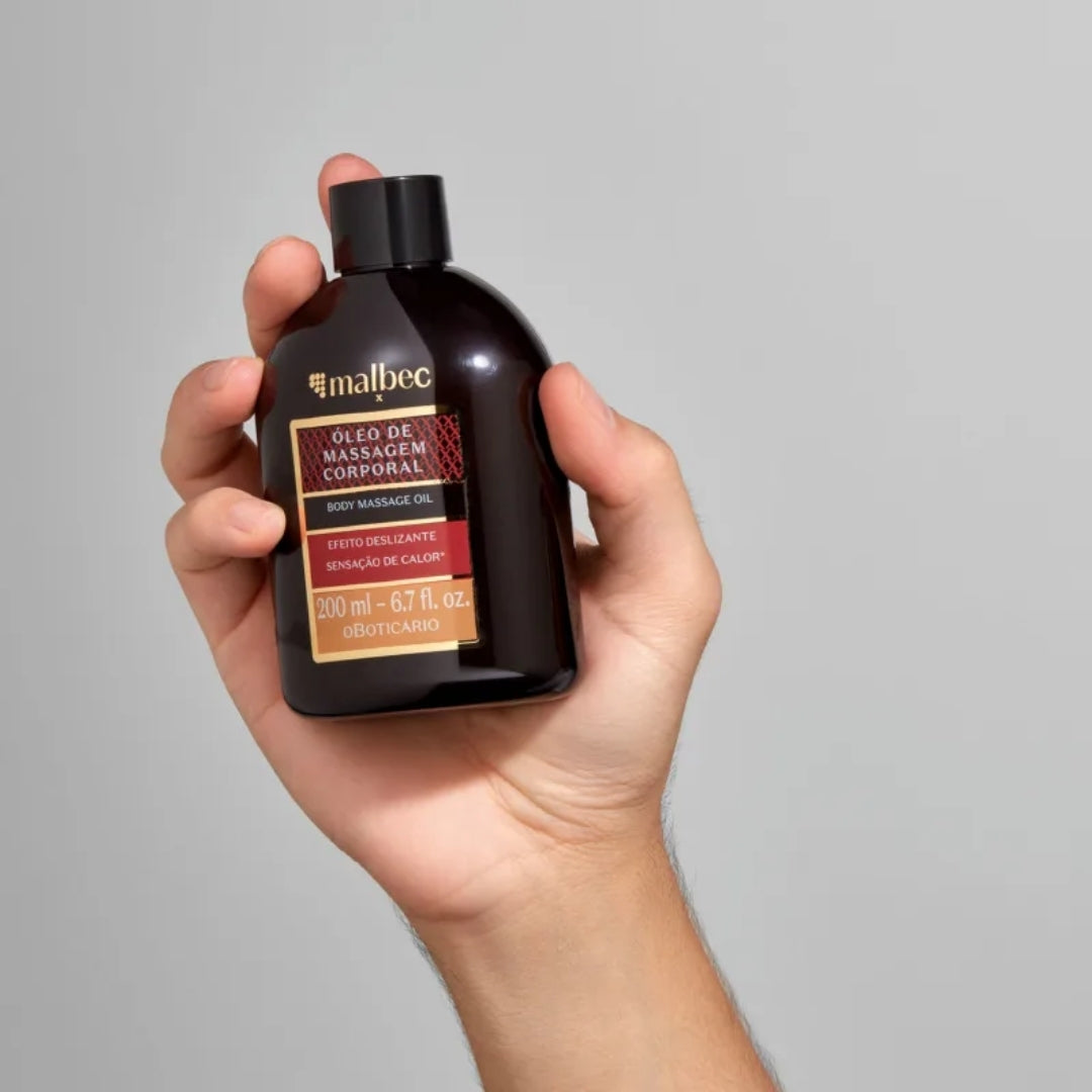 Malbec X Massage Oil Skin Care Hydration Relaxing 200ml O Boticário