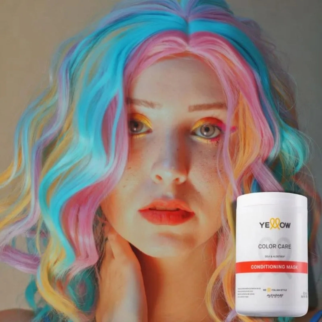 Color Care Conditioning Mask Colored Hair Maintenance 1000ml Yellow
