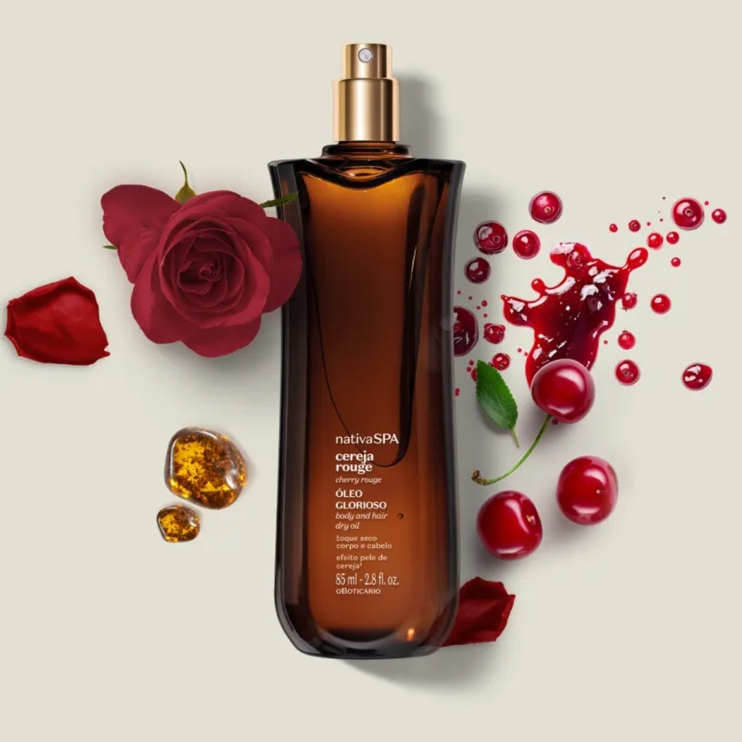 Nativa Spa Cherry Rouge Multifunctional Body Oil Skin Care 85ml O Boti
