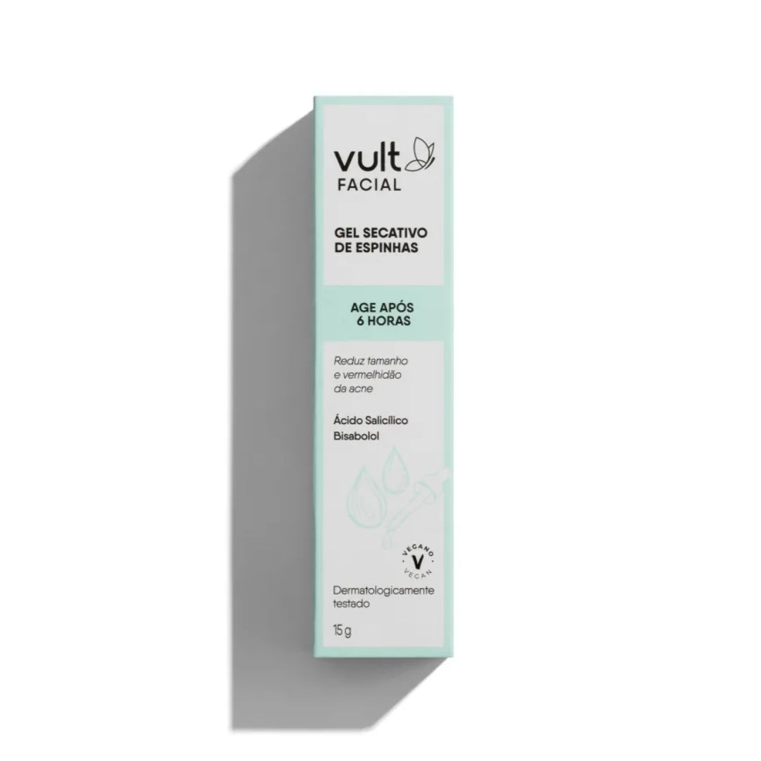 Lot of 3 Anti-Acne Drying Gel Vegan Daily Skin Care Treatment 15g Vult