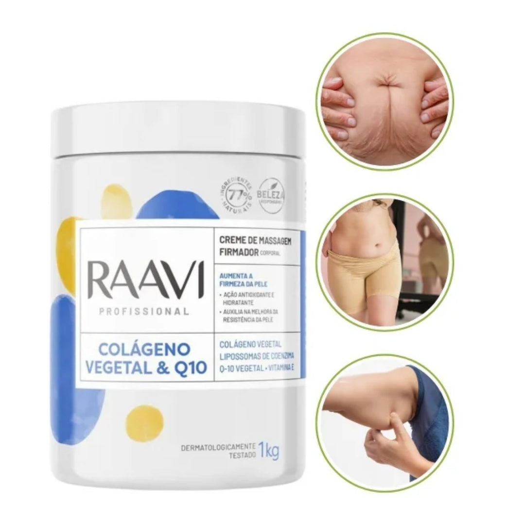 Vegetable Collagen Q-10 Vitamin E Body Massage Firming Cream 1Kg Raavi