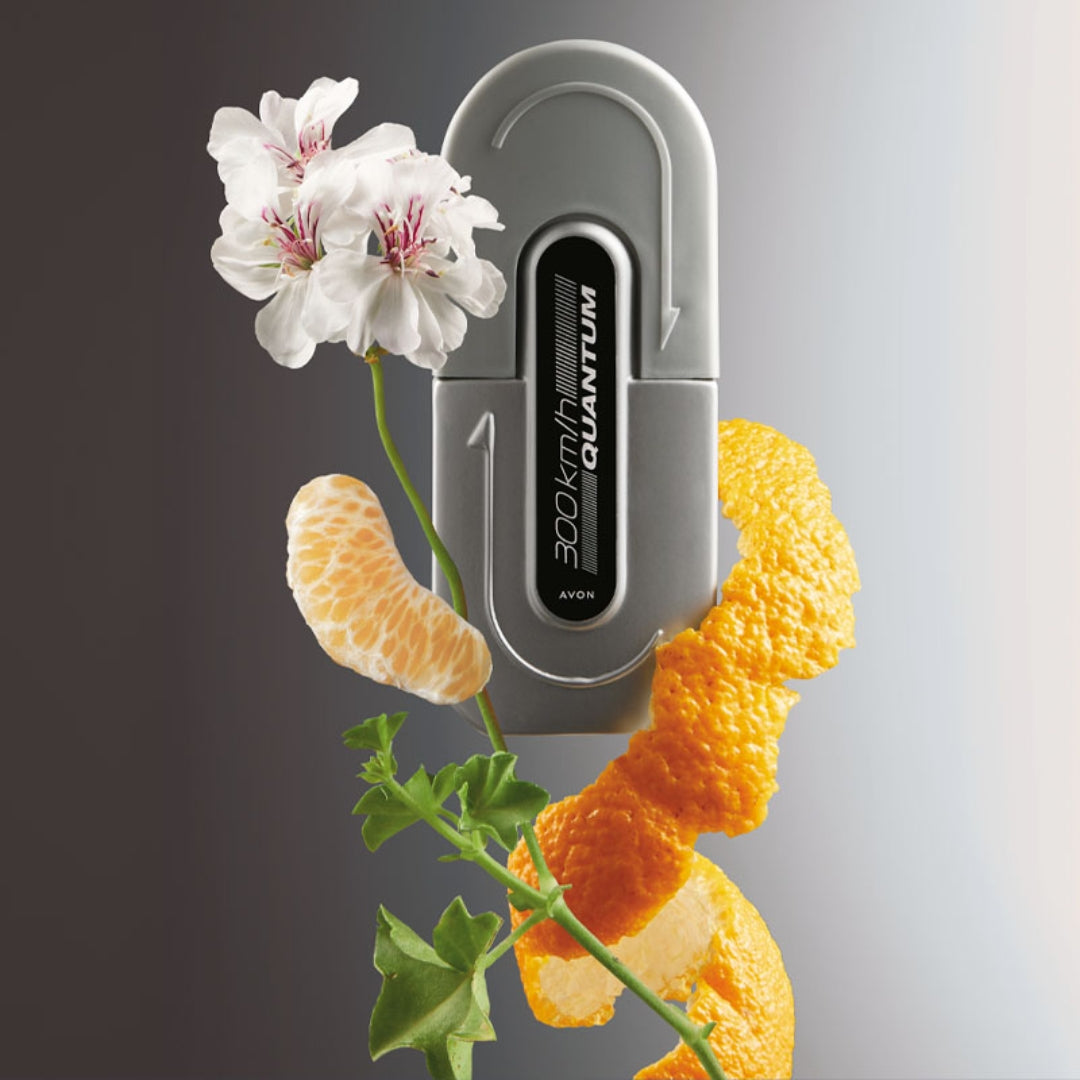 300 Km/h Quantum Deo Cologne Bergamot Citric Body Fragance 100ml Avon
