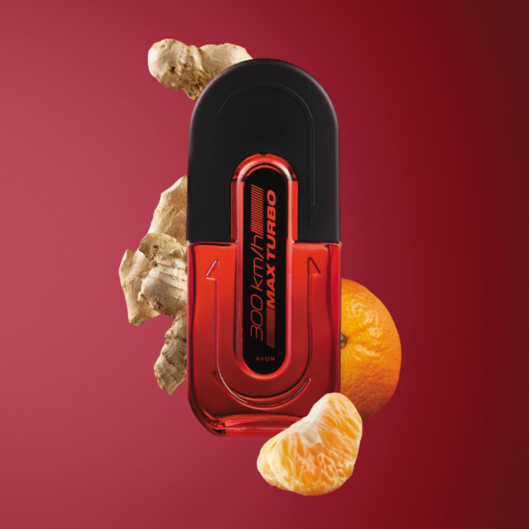 300Km/H Max Turbo Deo Cologne Herbal Citric Body Fragance 100ml Avon