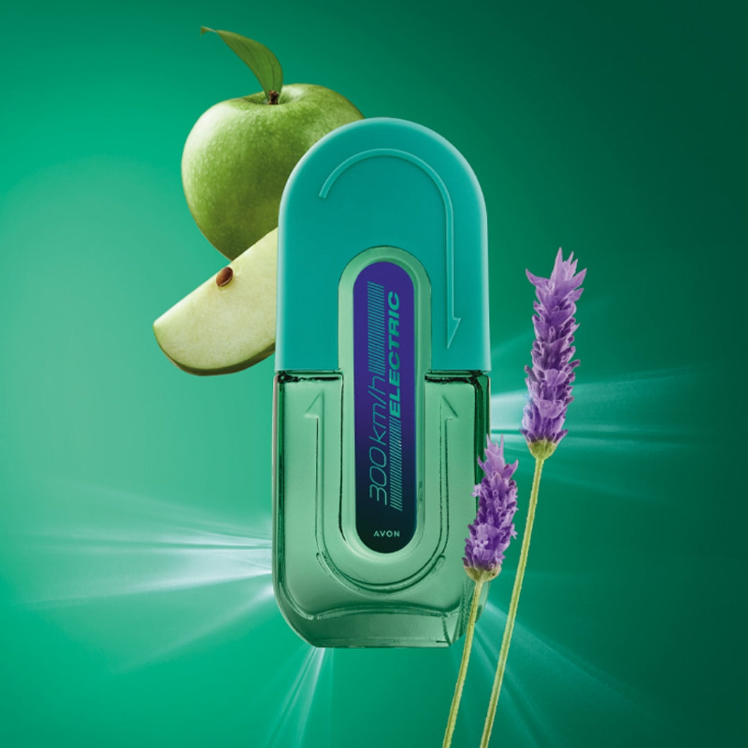 300 Km/h Electric Deo Cologne Citric Herbal Body Fragance 100ml Avon