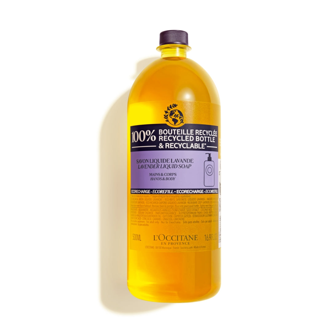 Eco-Refill Liquid Soap Shea Karite Lavender Bath Skin Care 500ml L'occitane