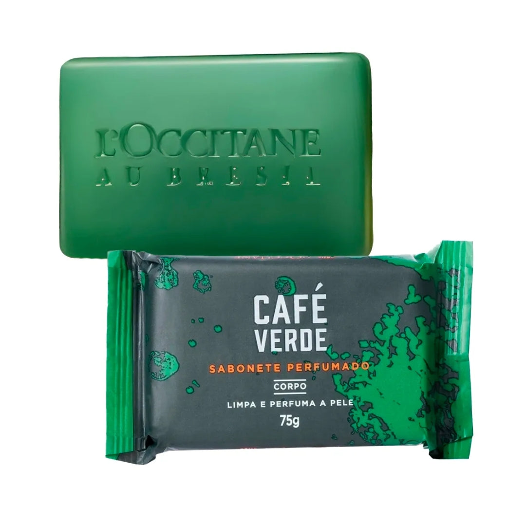 Lot of 5 Green Coffee Scented Soap Bath Body Skin Care 75g L'occitane