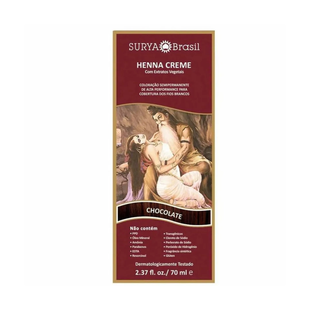 Lot of 2 Brasil Henna Cream Chocolate Brown Hair Toner Color Toning 70ml Surya