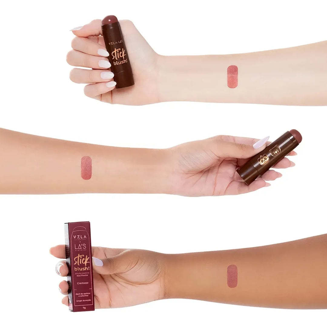 Creamy Blush Stick E La's Special Edition Red Mocha 7g Vizzela Face Makeup