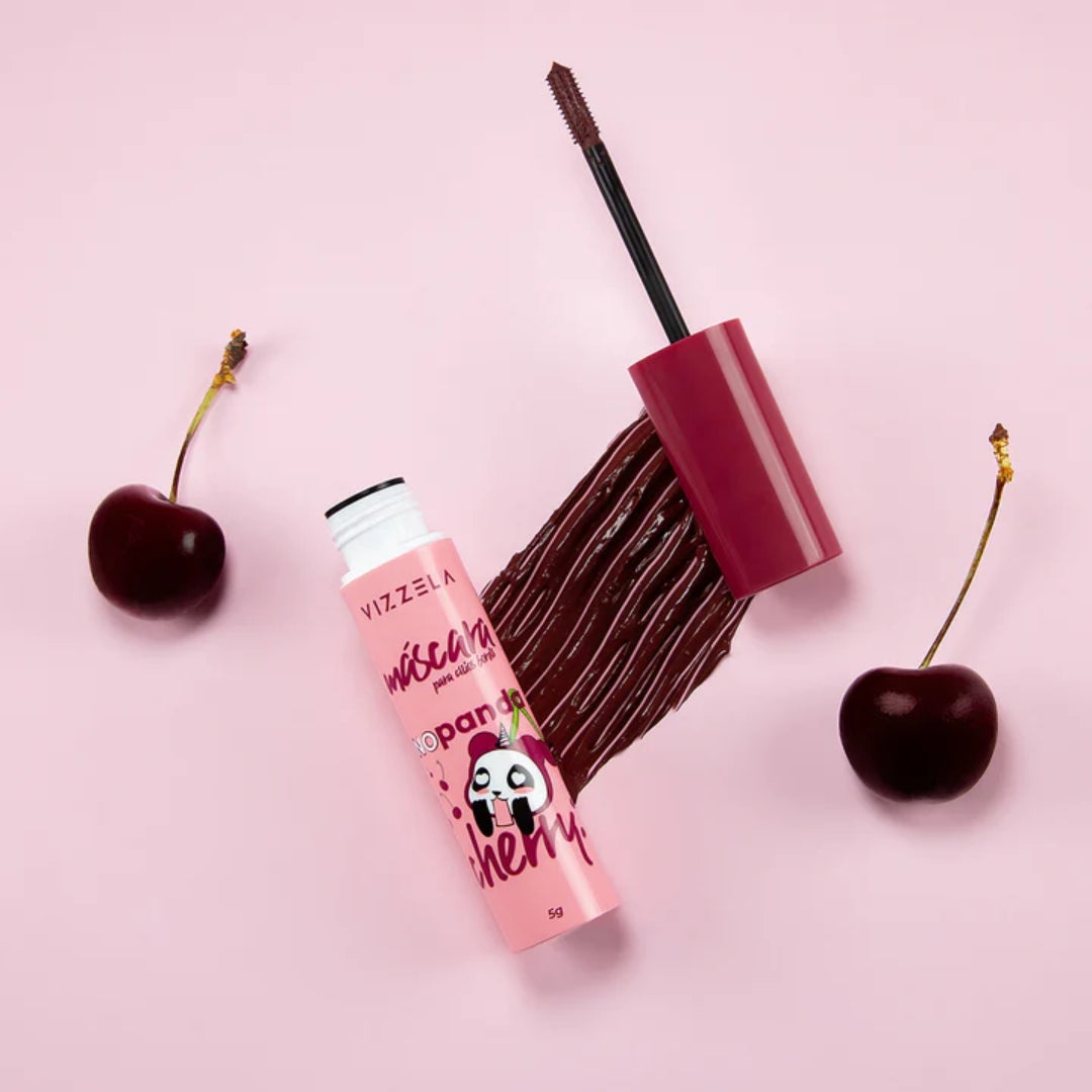 No Panda High Definition Eye Mascara Cherry Bordo Color 5g Vizzela Makeup