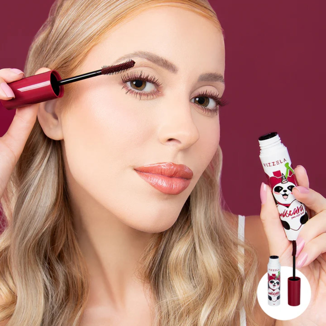 Red Mocha Blush Eye Pencil Mascara Lip Tint Gloss Makeup Kit Vizzela