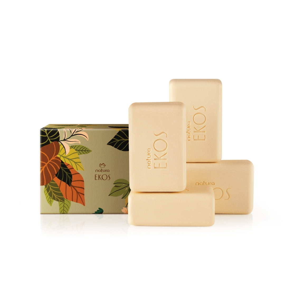 Ekos Priprioca and White Breu Bar Soap 4x 100g Natura Daily Skin Care